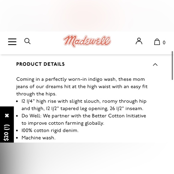 Madewell mom jeans in Downey wash - Picture 2 of 6